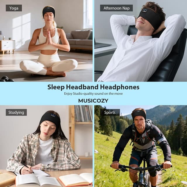 Thumbnail 4 de MUSICOZY Sleep Headphones 14H wireless headband