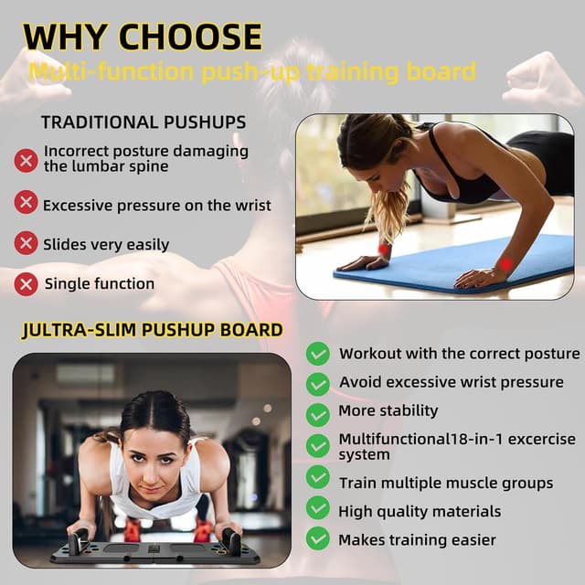 Detalle 2 de Push Up Board with Automatic Count – 24 in 1 press up exercise system for home workouts