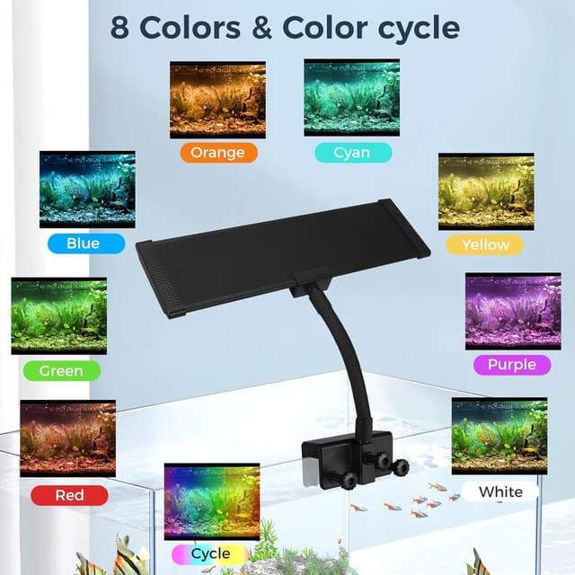 Detalle 2 de Aquarium LED Fish Tank Light 18W Timer