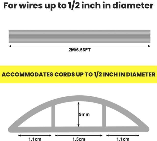 Detalle 2 de Adiwo Boden Kabelbrücke Kabelkanal 2 m 🔌