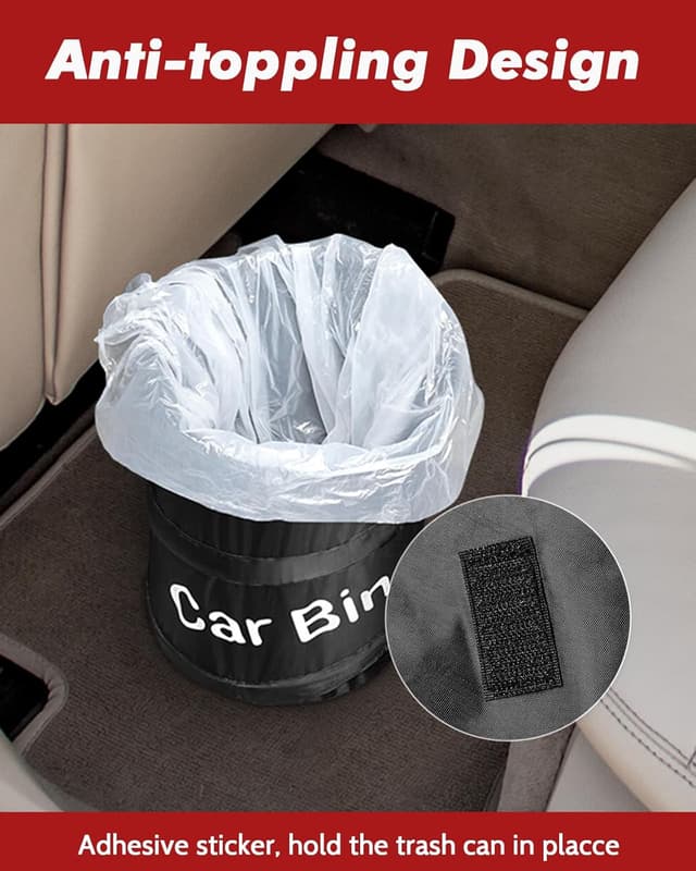 Detalle 2 de Zacro Car Bin foldable car trash bag with 5 bags