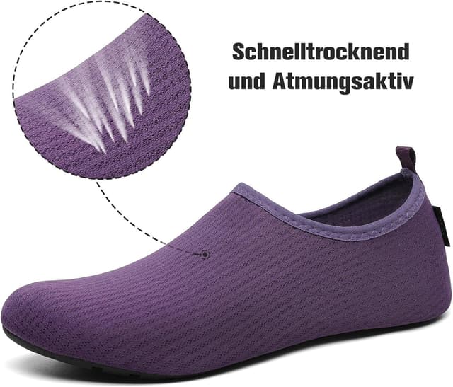 Detalle de SAGUARO Chaussures aquatiques homme/femme, sans lacets, semelle antidérapante (GR. 36–47 EU)