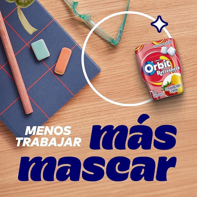 Thumbnail 4 de Orbit Fruity Refreshers Chicles Sin Azúcar en Bote 🍬 (6x30)