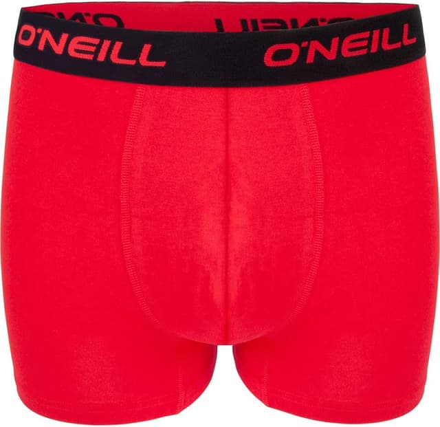 Detalle de O’Neill Herren-Boxershorts im 6er-Pack aus Baumwolle (ohne Eingriff) – Basic-Trunks in Schwarz/Rot/Blau