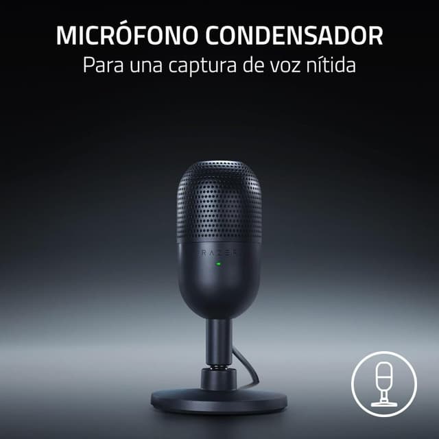 Detalle de Razer Seiren V3 Mini micrófono condensador para streaming 🎙