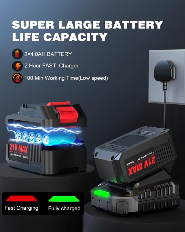 Thumbnail 4 de Soplador de Hojas 2×4.0Ah con LCD 📯