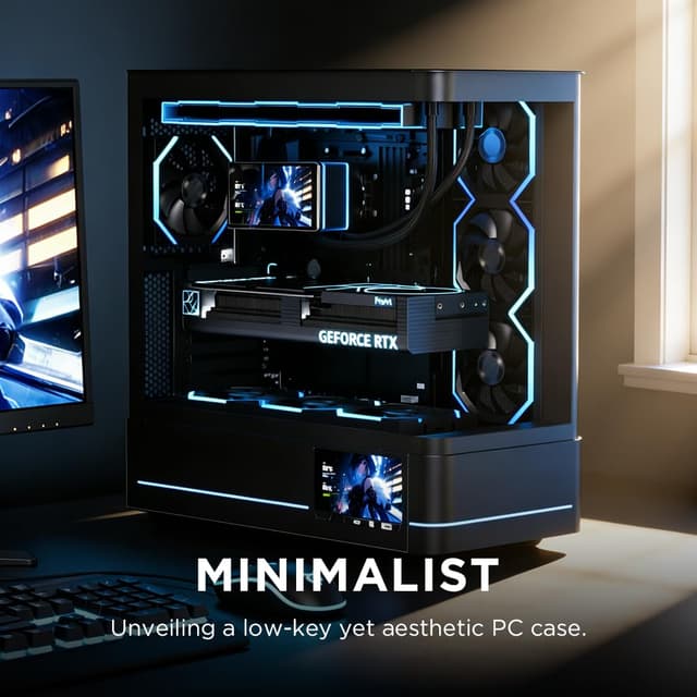 Detalle 2 de Jungle Leopard Build Blocks UNI Daisy Chain RGB PC Fan 120 mm (Pack of 3) – 5V 3-Pin ARGB & 12V 4-Pin PWM