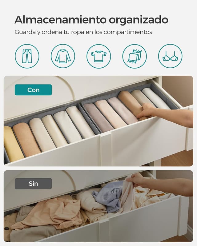 Thumbnail 2 de SONGMICS RUS009G04 Organizadores Plegables para Cajón y Armario