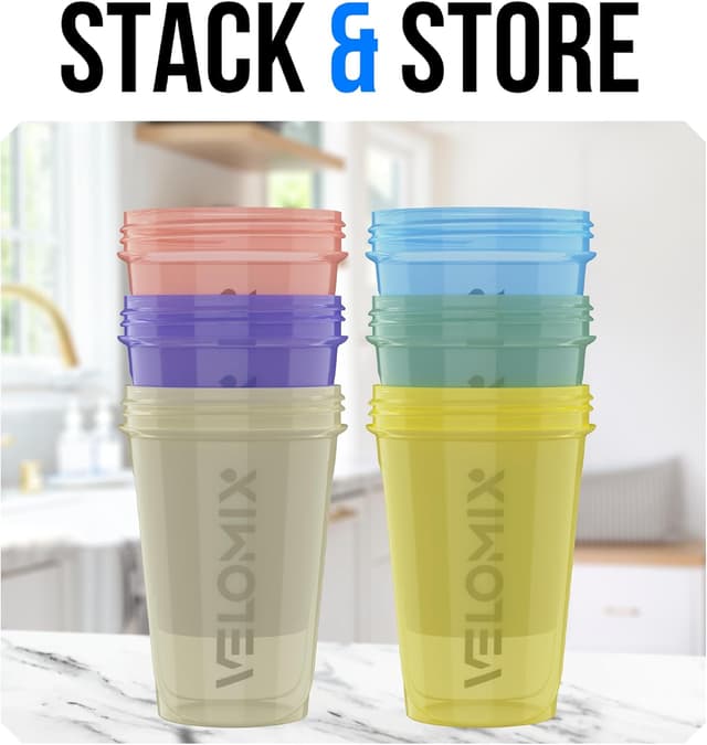 Detalle 2 de VELOMIX protein shaker bottles 600ml