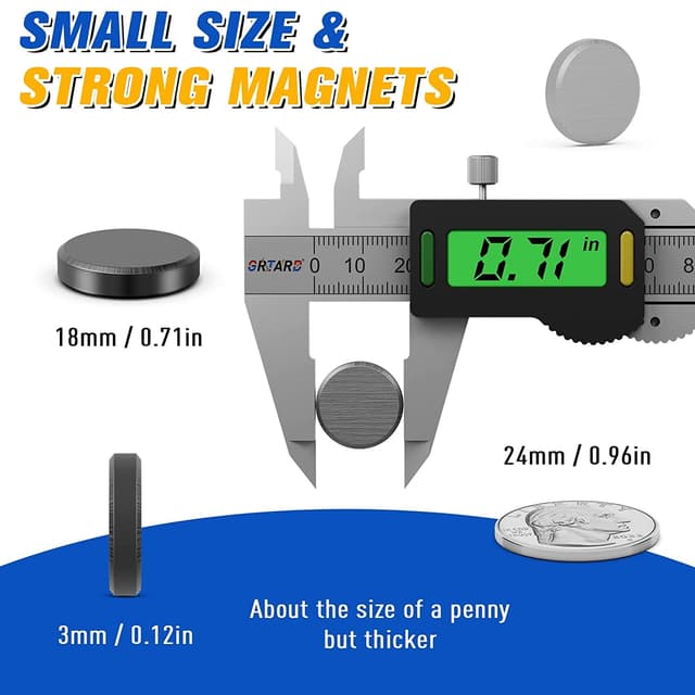 Thumbnail 5 de Grtard 20 Pack Ceramic Disc Magnets 0.71in 🧲