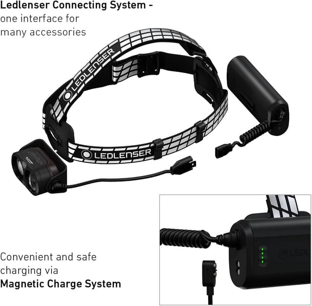 Detalle 2 de Ledlenser H19R Signature rechargeable head torch (IP68) – 4000 lumens, swivel beam head, app control