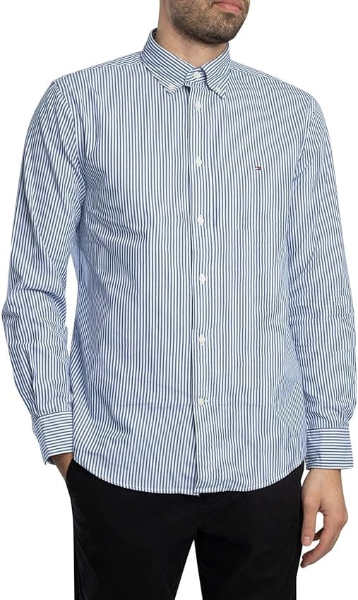 Detalle de Tommy Hilfiger Camisa Flex Poplin L - L 👔