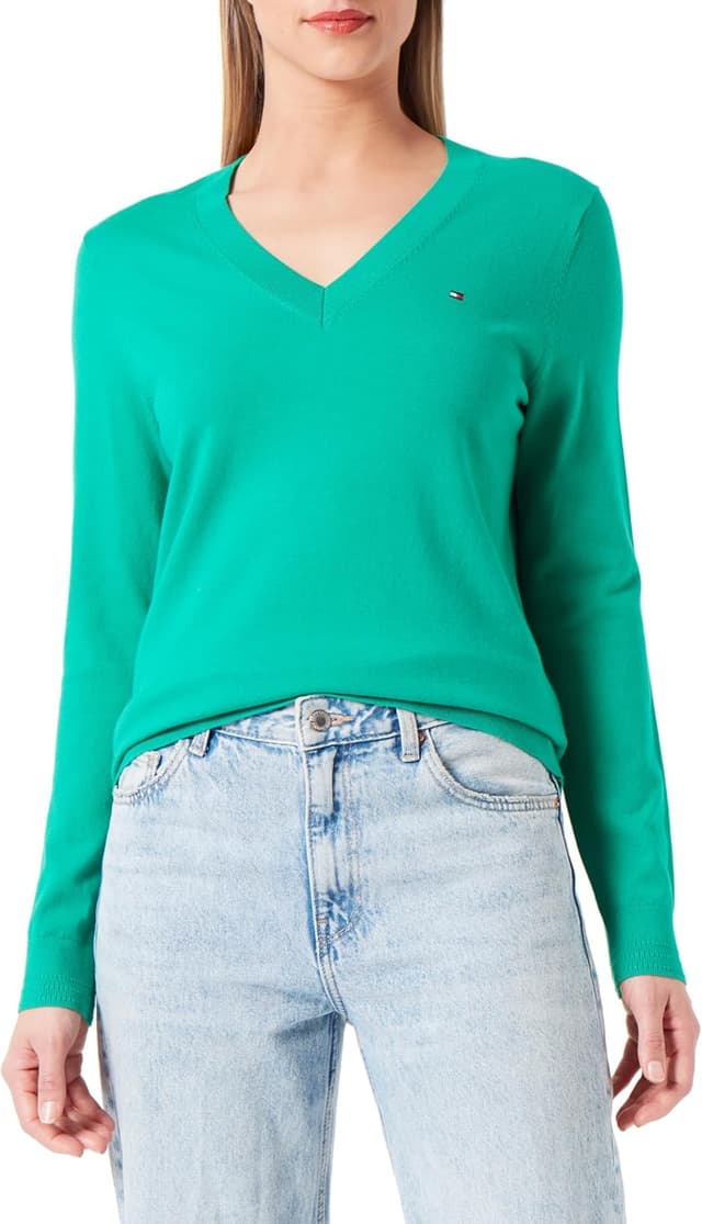 Thumbnail 6 de Tommy Hilfiger pullover donna in maglia con scollo a V