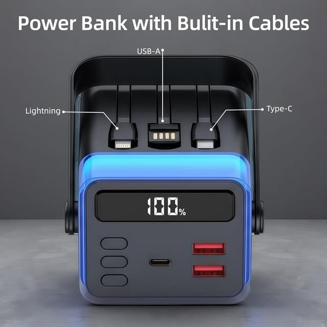 Thumbnail 6 de 60000mAh Batterie Externe Grande Capacité PD 22,5W