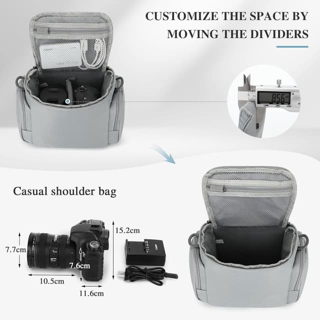 Detalle de UBORSE DSLR camera bag case 8.66in