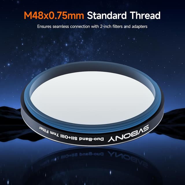Detalle de Svbony SV220 2-inch SII & OIII Telescope Filter (7nm Dual Band) for emission nebula imaging