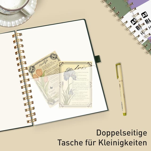 Detalle 2 de PYNEX Notizbuch A5 kariert – 140 Blatt 📓