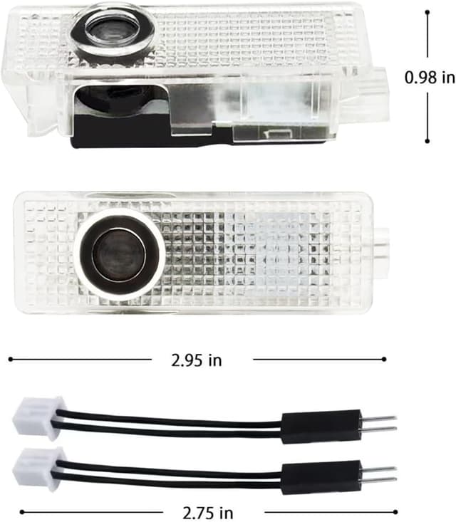 Detalle de ERSDGG 4 proiettori LED per porte auto: illuminazione di benvenuto con logo e installazione senza attrezzi