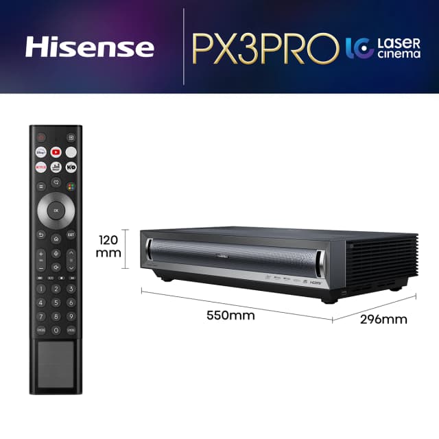 Detalle 2 de Hisense PX3 PRO proyector 4K UHD, 3.000 lúmenes