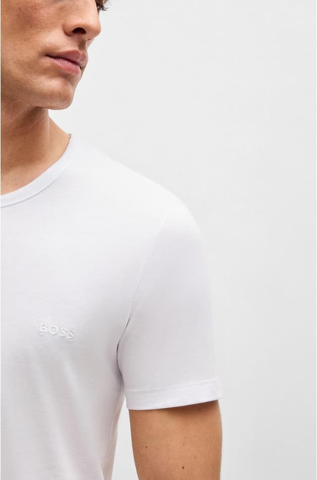 Detalle de BOSS Herren T-Shirt „Rn 3p Co“ – komfortables Basic für den Alltag