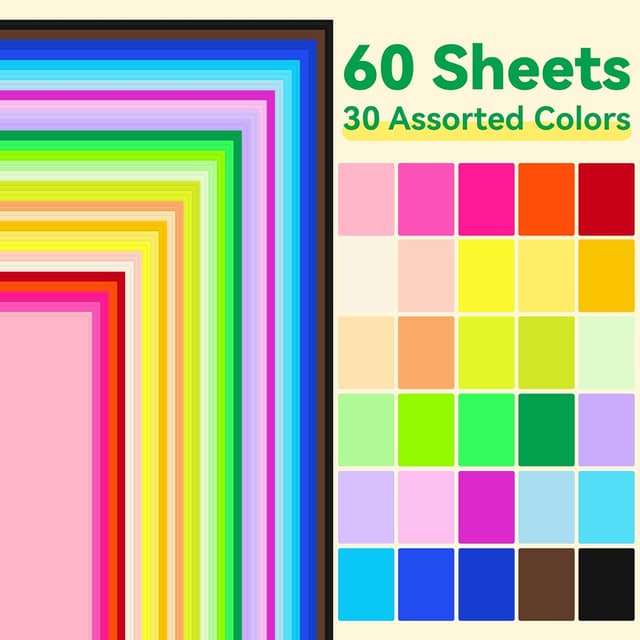 Detalle de Coloured Card A4 60 Sheets, 230GSM Craft