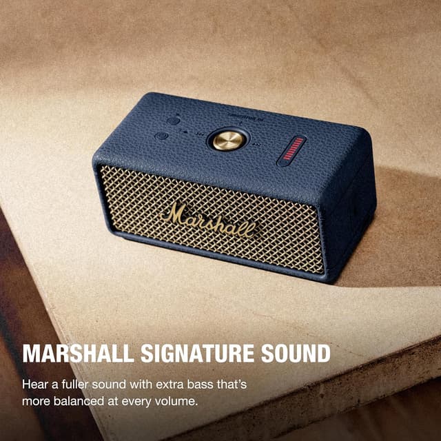 Detalle 2 de Marshall Emberton III Portable Bluetooth Speaker (IP67, 32+ Hr Playtime) — Midnight Blue