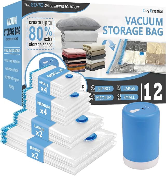 Detalle de Cozy Essential Travel Vacuum Bags 12 Combo