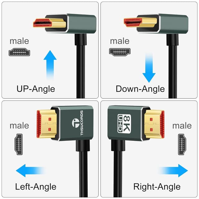 Thumbnail 5 de Thsucords HDMI 2.1 Ultra Delgado 90° 1M