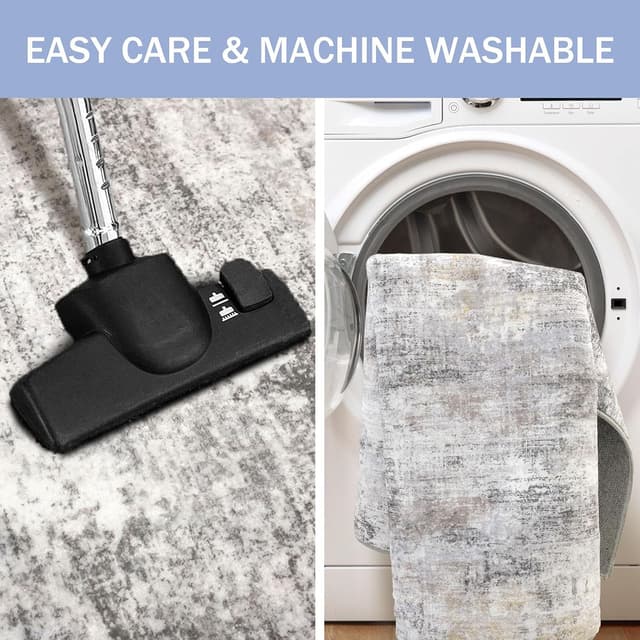 Detalle de IOHOUZE Abstract Runner Rug 2x6 Ft washable hallway runner