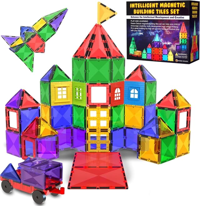 Detalle de Desire Deluxe Magnetic Building Blocks 57PC 🧩