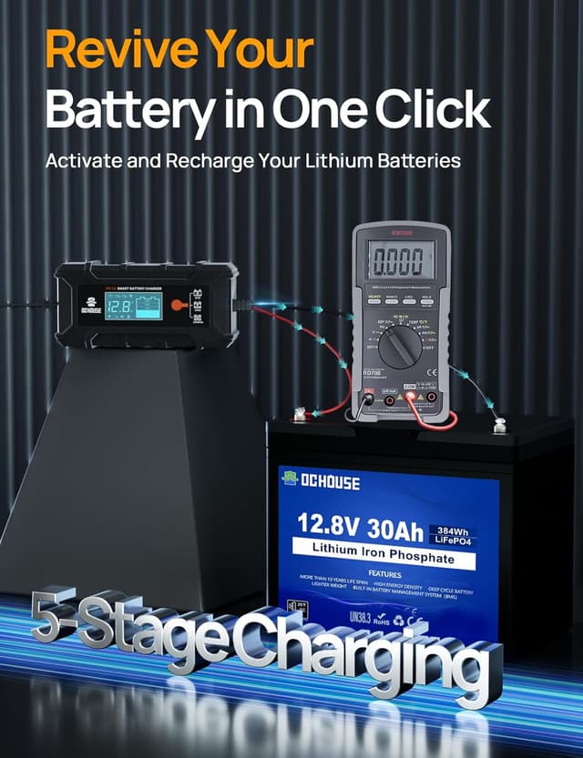 Detalle de DCHOUSE chargeur batterie 12V 5 A