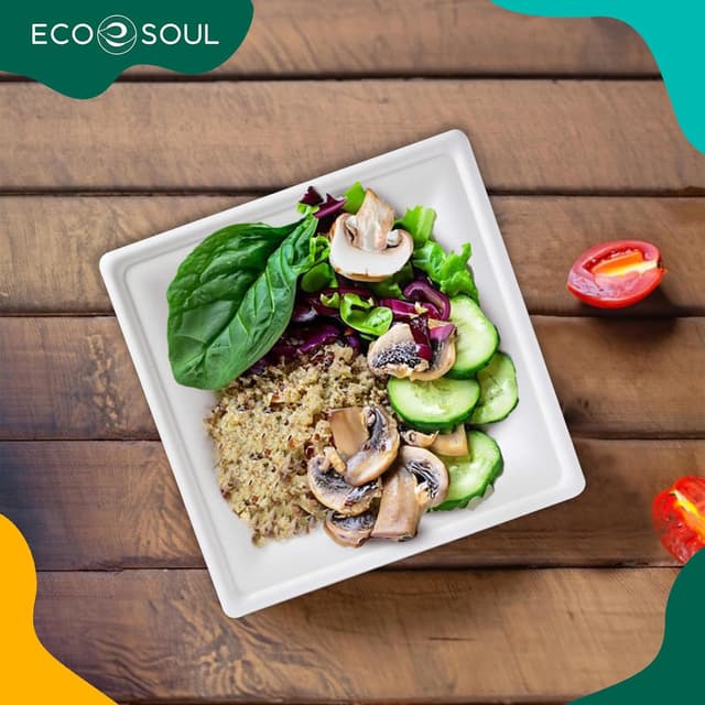 Thumbnail 4 de ECO SOUL 20 cm quadratische Teller Bagasse 50 Stk