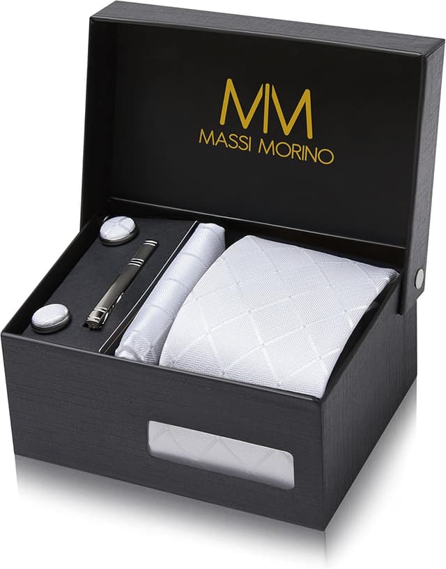 Detalle de Massi Morino Cravate Homme 5-en-1 Coffret