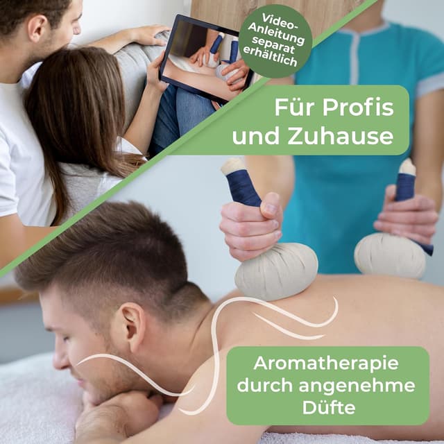 Detalle de Massage-Expert Kräuterstempel Pflege Klein 2x50 g