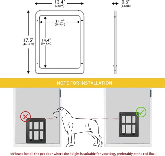 Thumbnail 2 de Schermo Porta Cani per Porta Scorrevole Nero