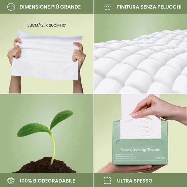 Thumbnail 6 de PLANTIFIQUE Asciugamani monouso pulizia viso 50 pezzi