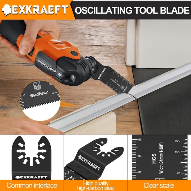 Detalle 2 de EXKRAEFT 50 PCS multi tool blades for oscillating tools 🛠