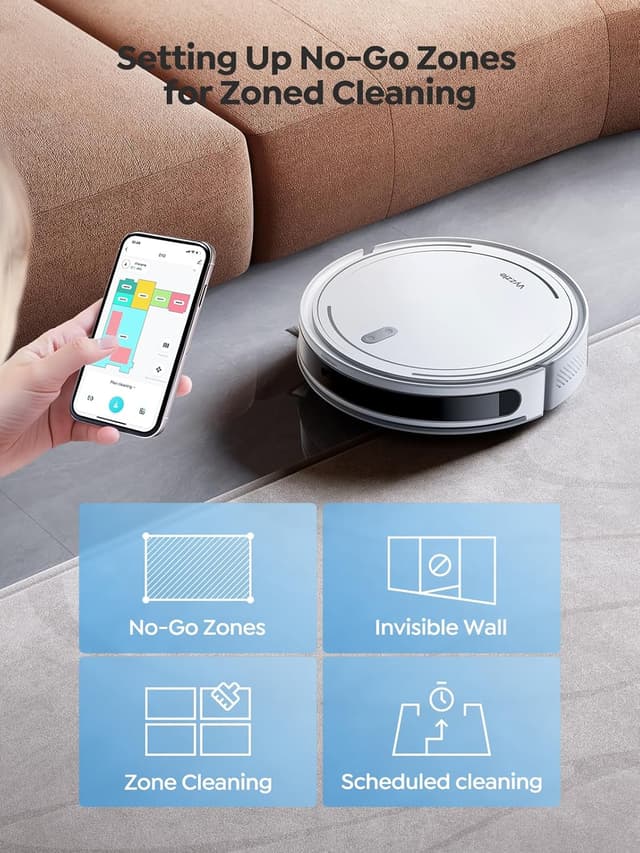 Thumbnail 6 de Vyzzle D10 Robot Vacuum (8000Pa) with LiDAR, Ultra-Thin 8.3cm, Mop, App/Alexa Control