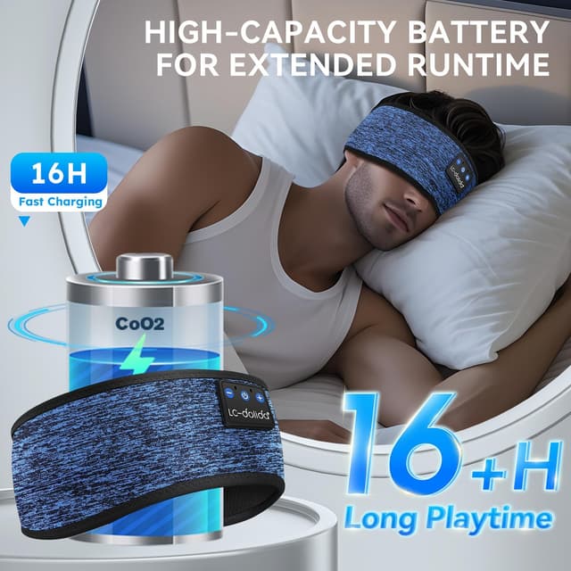 Detalle de LC-dolida Auriculares Bluetooth 5.4 para Dormir y Deporte