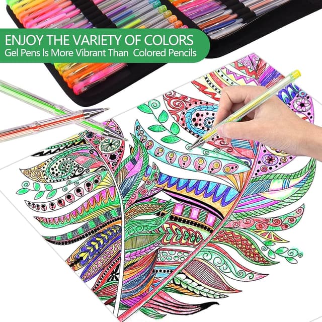 Detalle 2 de Melifluo 120 Pack Glitter Gel Pens 120pcs