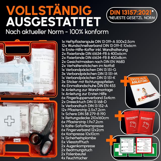 Thumbnail 4 de Erste Hilfe Koffer 91 Teile 🩹
