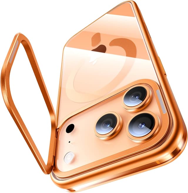 Detalle de Peerock Invisible Lens Stand Case for iPhone 17 Pro (MagSafe) with Camera Control Button — Cosmic Orange