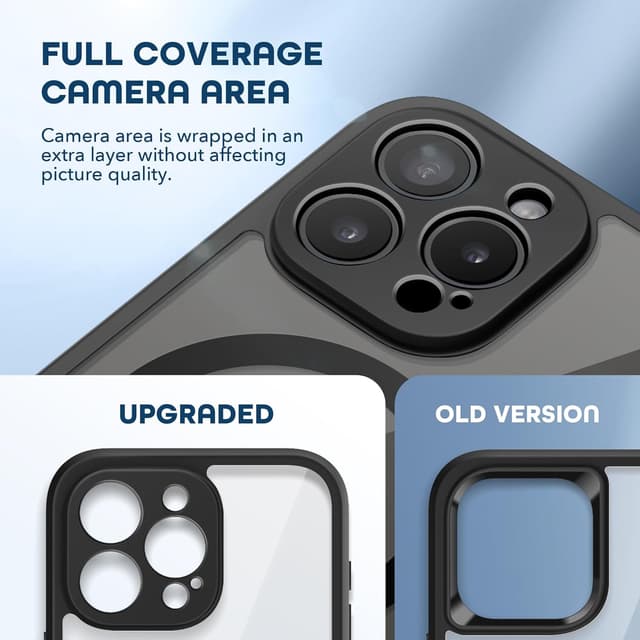 Detalle de TIESZEN iPhone 15 Pro Max Case with MagSafe + Privacy Screen Protector (6.7-inch), Black