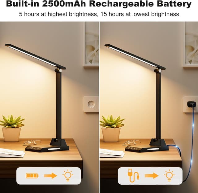 Detalle 1 de Lampada da tavolo LED ricaricabile 2500mAh