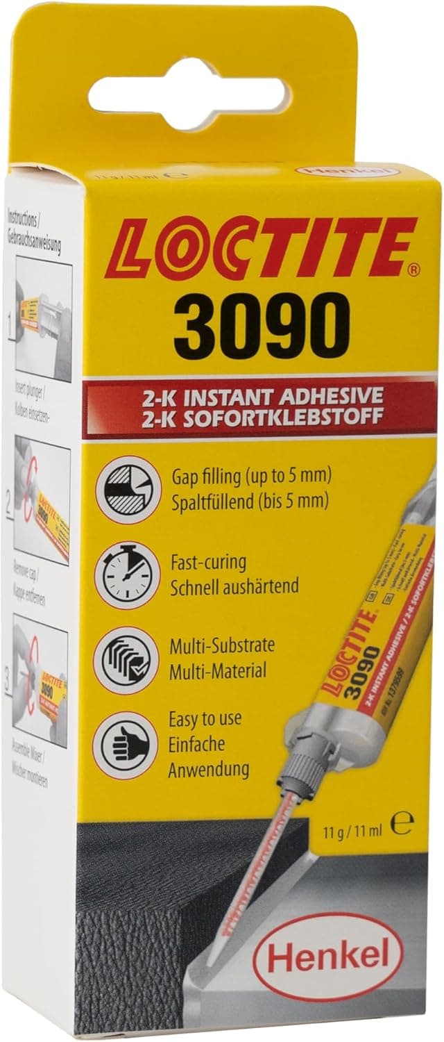 Detalle de LOCTITE 3090 2K-Spaltfüllender Kleber (Gel, 1x11 g) für schnelle Reparaturen