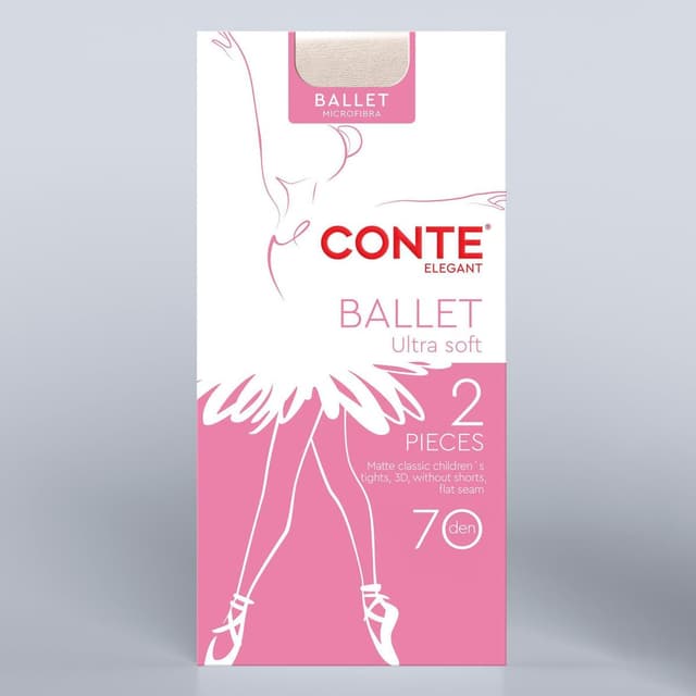Detalle 2 de Conte elegant BALLET Collants 70 DEN 2-pack đ©°