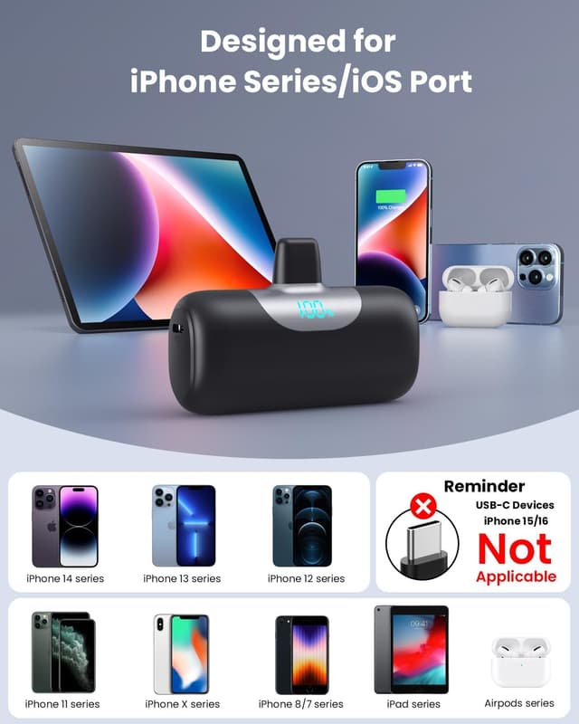 Thumbnail 3 de Mini Batterie Externe pour iPhone 5500mAh