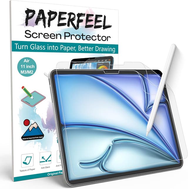Detalle de Paperfeel 2-Pack Matte PET Screen Protector for iPad Air 11in (M4/M3/M2, 2026/2025/2024)