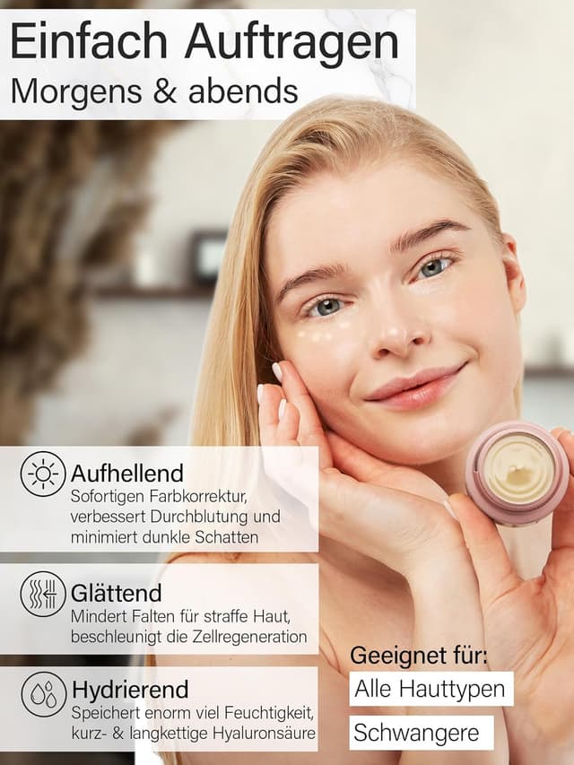 Detalle de Rosental Organics BB Eye Balm Augencreme mit Hyaluronsäure & marokkanischer Lavaerde (15 ml)