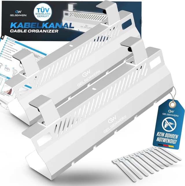 Detalle de GELSENWERK Kabelkanal Schreibtisch 2er Set